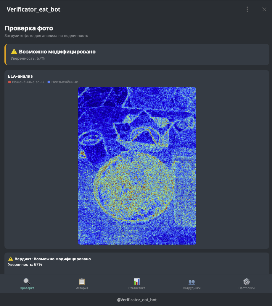 Verificator_eat — AI-верификатор фото для общепита